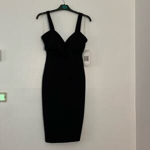 Emerald Sunday NWT black cut out‎ knee length dress sz S￼